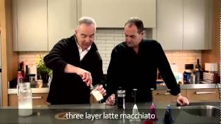 aerolatte  milk frother makes three layer caffè latte macchiato [upl. by Opal]