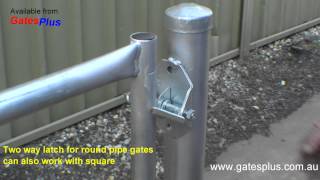 Gate Latch 2 way for round pipe and square [upl. by Semyaj735]