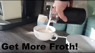 How to Get More Froth from Your Nespresso Coffee Aeroccino  Nespresso tips and help [upl. by Giesser]