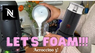 How To Foam Milk With Aeroccino 3 Make Coffee With Foam Tips amp Tricks  Easy Foamed Latte Recipe [upl. by Eahsal]