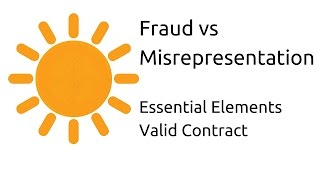 Fraud vs Misrepresentation  Other Essential Elements of a Valid Contract  CA CPT  CS amp CMA [upl. by Wheaton822]