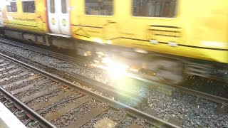 Merseyrail 507 009 making arcs at Birkdale station [upl. by Reginnej294]