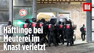 Gefängnismeuterei Polizei stürmt Knast in Thüringen  JVA Untermaßfeld [upl. by Jonette]